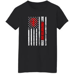 American Flag Fire Dept Logo Fire Hydrant Shirt Best Firefighter Dad Ever Shirt