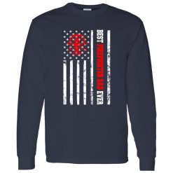 American Flag Fire Dept Logo Fire Hydrant Shirt Best Firefighter Dad Ever Shirt