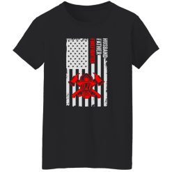 American Flag Helmet Gas Respirator Mask Axes Shirt Husband Father Firefighter Shirt