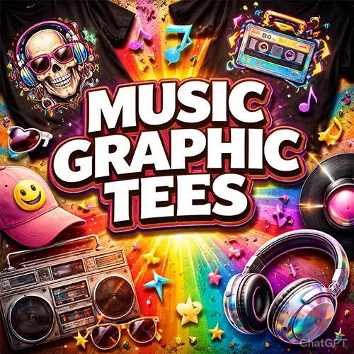 Music Graphic Tees Shirt