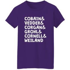 Cobain And Vedder And Corgan And Grohl And Cornell And Weiland T-Shirts, Hoodies, Long Sleeve