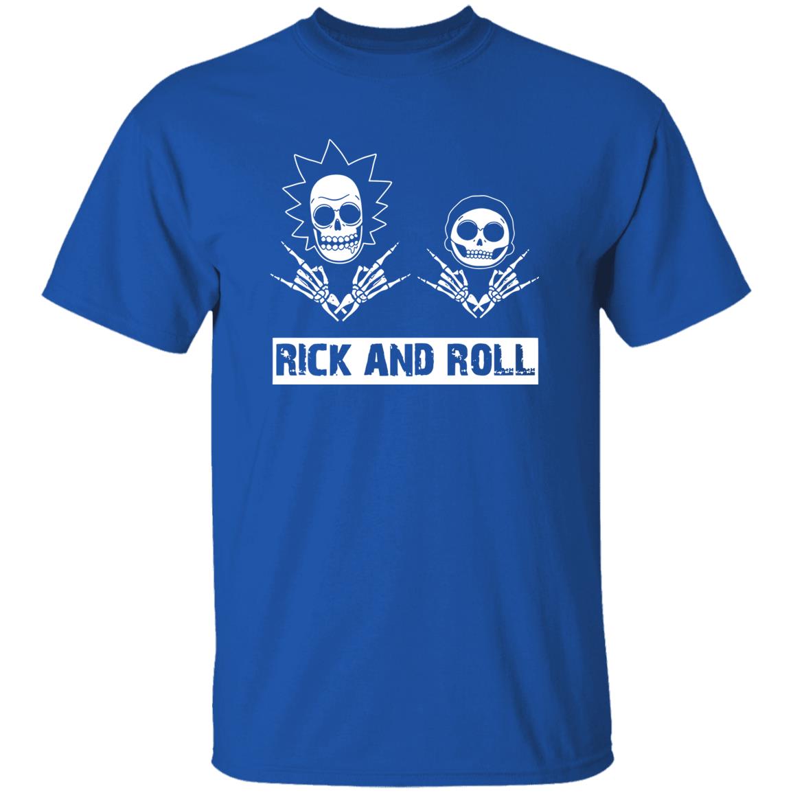 1049-9971-108573043 Funny Skulls Rick And Roll Shirt – Bold Graphic Style for Rock Culture Fans