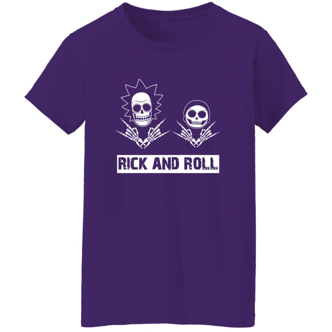 1054-10065-108573044 Funny Skulls Rick And Roll Shirt – Bold Graphic Style for Rock Culture Fans
