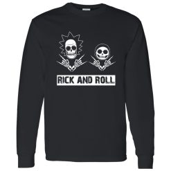 Funny Skulls Rick And Roll Shirt – Bold Graphic Style for Rock Culture Fans