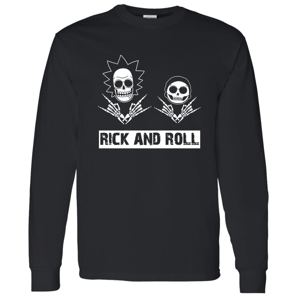 1062-10145-108573045 Funny Skulls Rick And Roll Shirt – Bold Graphic Style for Rock Culture Fans