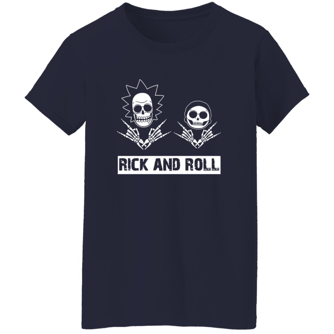 1054-10063-108573044 Funny Skulls Rick And Roll Shirt – Bold Graphic Style for Rock Culture Fans