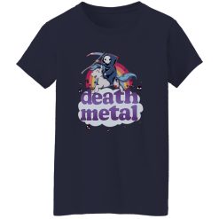 Death Metal The Grim Reaper And Unicorn Rainbow Shirt