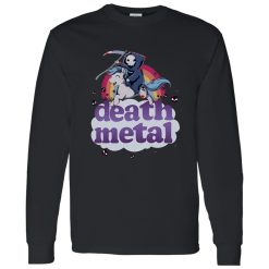 Death Metal The Grim Reaper And Unicorn Rainbow Shirt