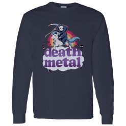 Death Metal The Grim Reaper And Unicorn Rainbow Shirt