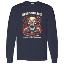 Neon Skull Riot Horror Punk Tour Shirt