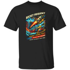 Retro Rocket Frequency Space Rock Shirt