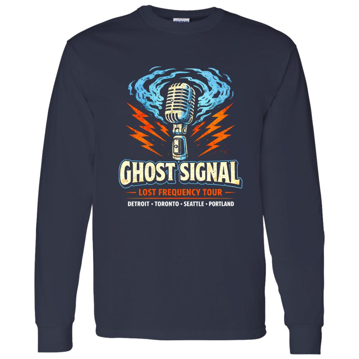 1062-10156-108606743 Ghost Signal Broadcast Rock Shirt – Underground Signal-Inspired Rock Band Tee