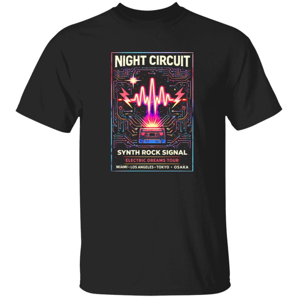 1049-9953-108606867 Night Circuit Synth Rock Signal Shirt