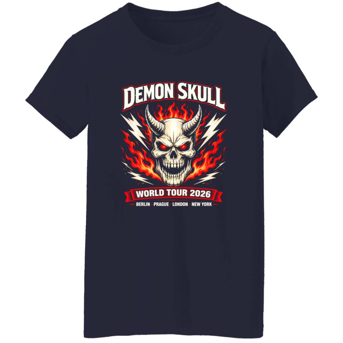 1054-10063-108609270 Demon Skull Arena Rock Tour Shirt