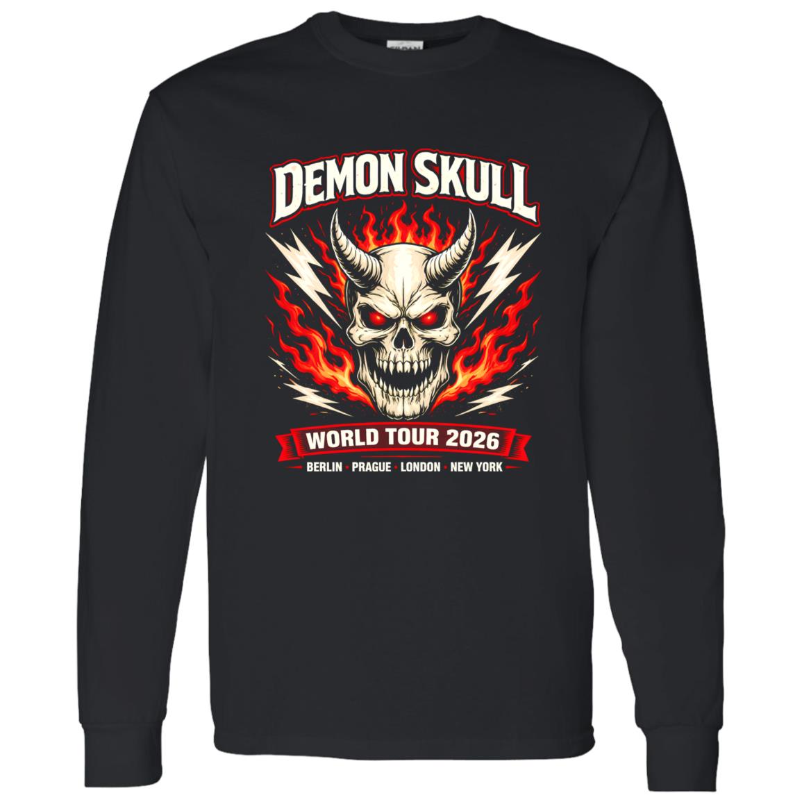 1062-10145-108609271 Demon Skull Arena Rock Tour Shirt