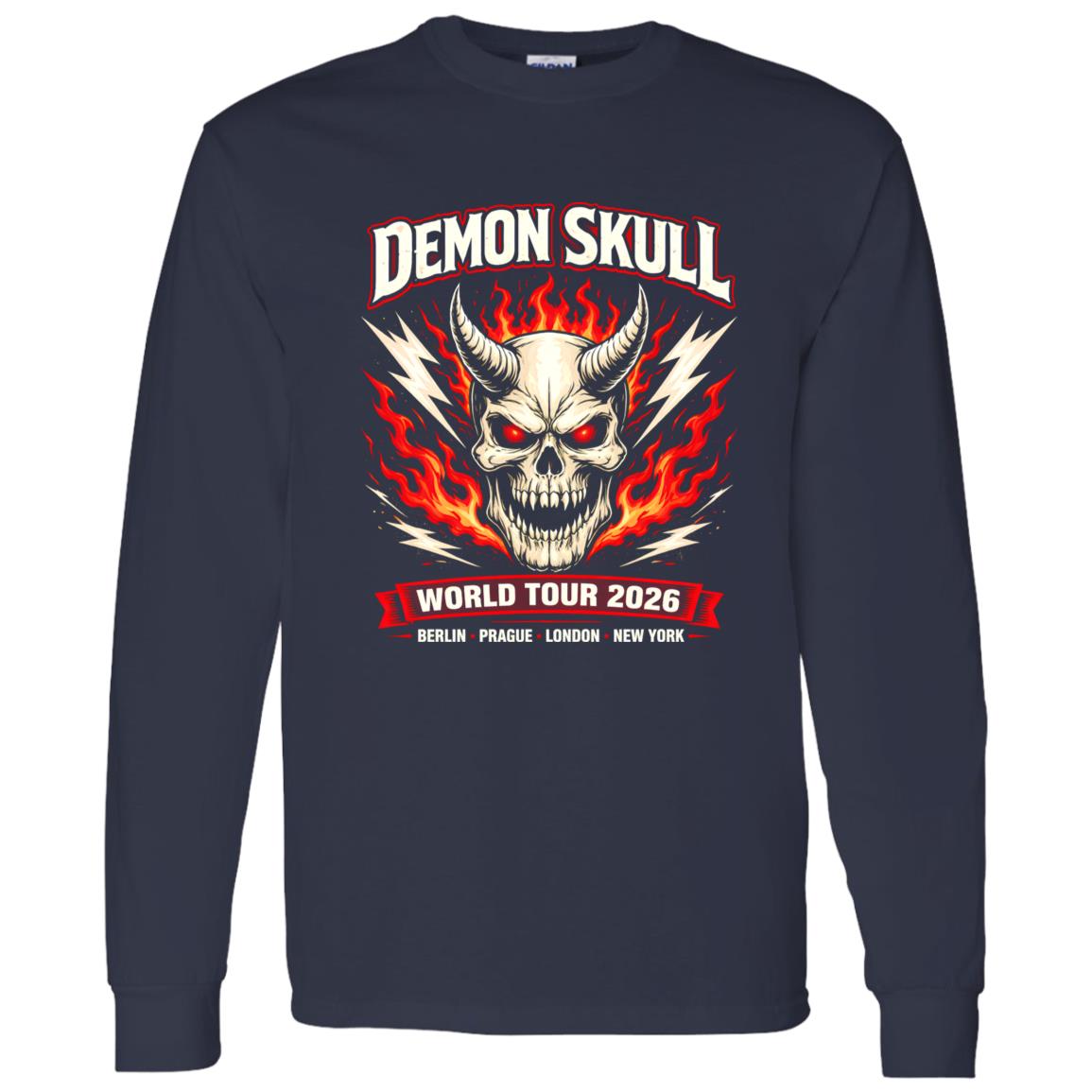 1062-10156-108609271 Demon Skull Arena Rock Tour Shirt
