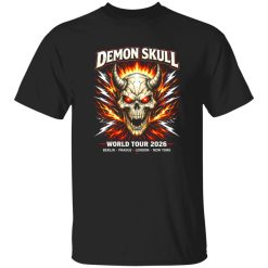 Demon Skull Lightning Arena Rock Shirt