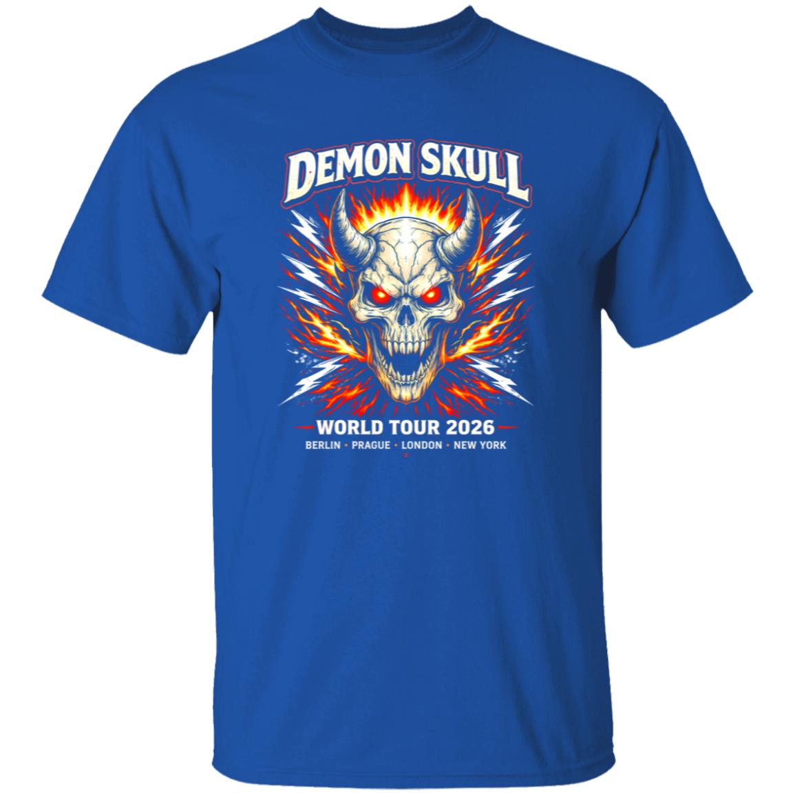 1049-9971-108618269 Demon Skull Lightning Arena Rock Shirt