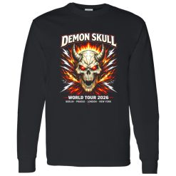 Demon Skull Lightning Arena Rock Shirt