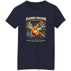 Flaming Guitar Voltage Arena Rock Tee Shirt Styling Guide