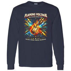 Flaming Guitar Voltage Arena Rock Tee Shirt Styling Guide