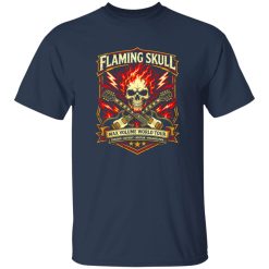 Flaming Skull Biker Arena Rock Shirt – A Symbol of Raw Arena Energy