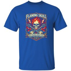 Flaming Skull Biker Arena Rock Shirt – A Symbol of Raw Arena Energy