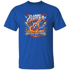Flaming Guitar Arena Rock Tour Shirt