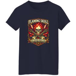 Flaming Skull Biker Arena Rock Shirt – A Symbol of Raw Arena Energy
