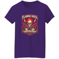 Flaming Skull Biker Arena Rock Shirt – A Symbol of Raw Arena Energy