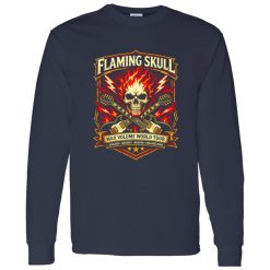 Flaming Skull Biker Arena Rock Shirt – A Symbol of Raw Arena Energy