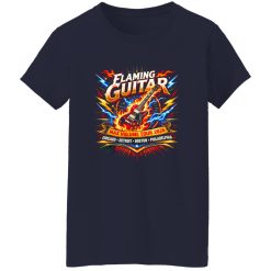 Flaming Guitar Arena Rock Tour Shirt