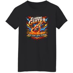 Flaming Guitar Arena Rock Tour Shirt