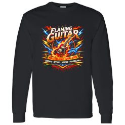 Flaming Guitar Arena Rock Tour Shirt