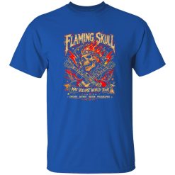 Flaming Skull Biker Arena Rock Max Volume World Tour Shirt