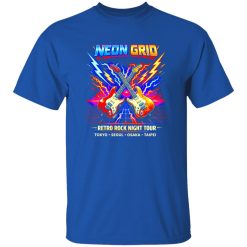Neon Grid Arcade Rock Band Tee Shirt