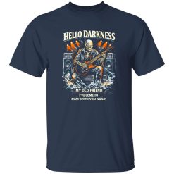 Skeleton Guitar Hello Darkness Gothic Rock Shirt