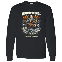 Skeleton Guitar Hello Darkness Gothic Rock Shirt