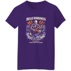 Skeleton Guitar Hello Darkness Gothic Rock Shirt