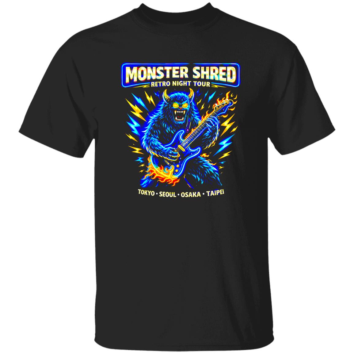 1049-9953-108618423 Monster Shred Neon Rock Tee Shirt That Signals Real Rock Identity