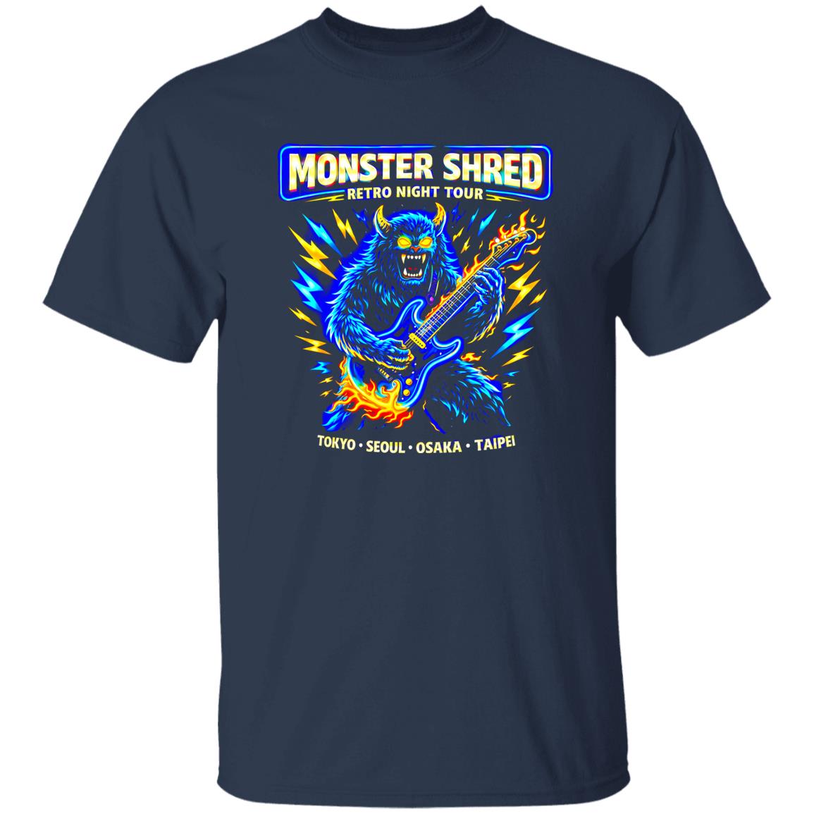 1049-9966-108618423 Monster Shred Neon Rock Tee Shirt That Signals Real Rock Identity