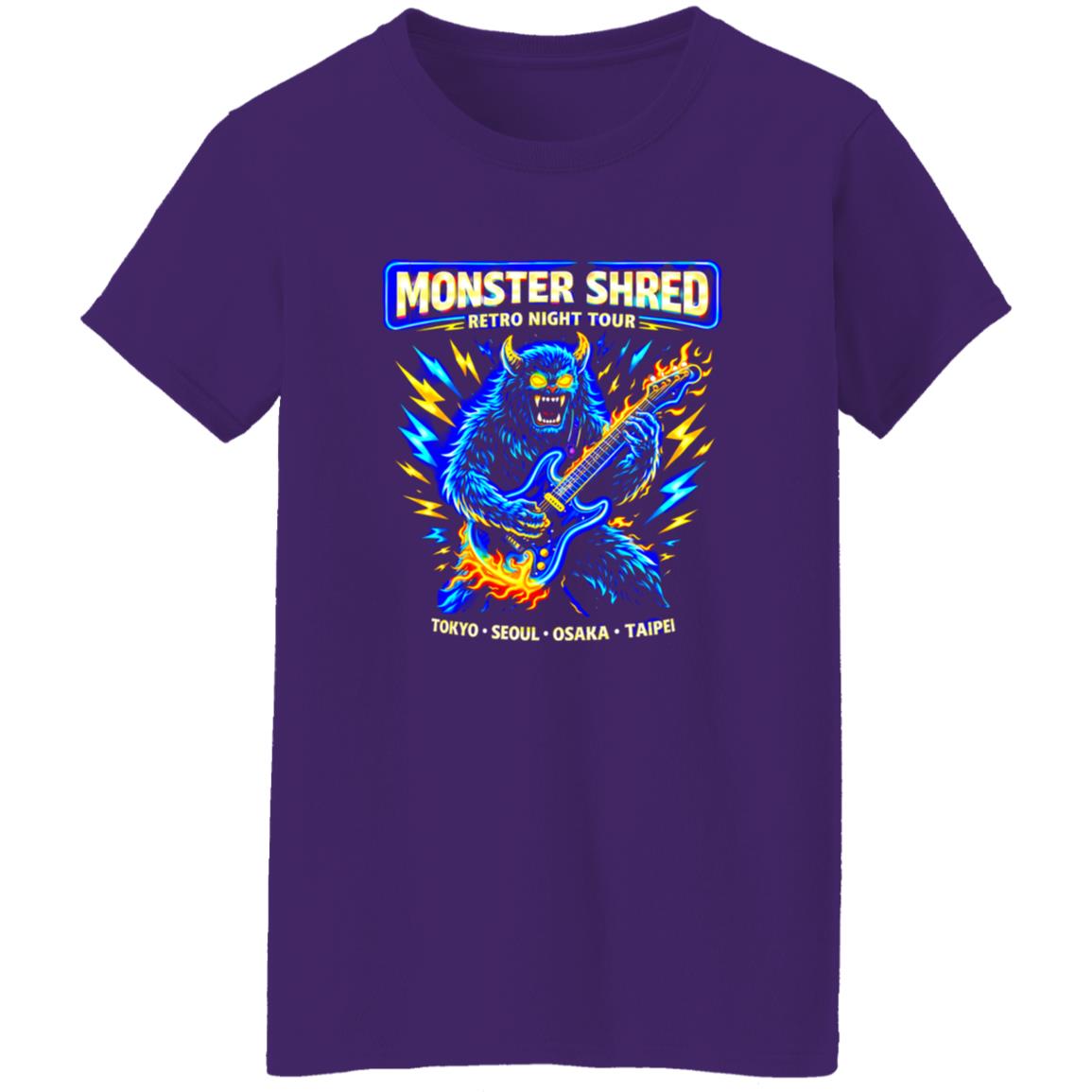 1054-10065-108618424 Monster Shred Neon Rock Tee Shirt That Signals Real Rock Identity