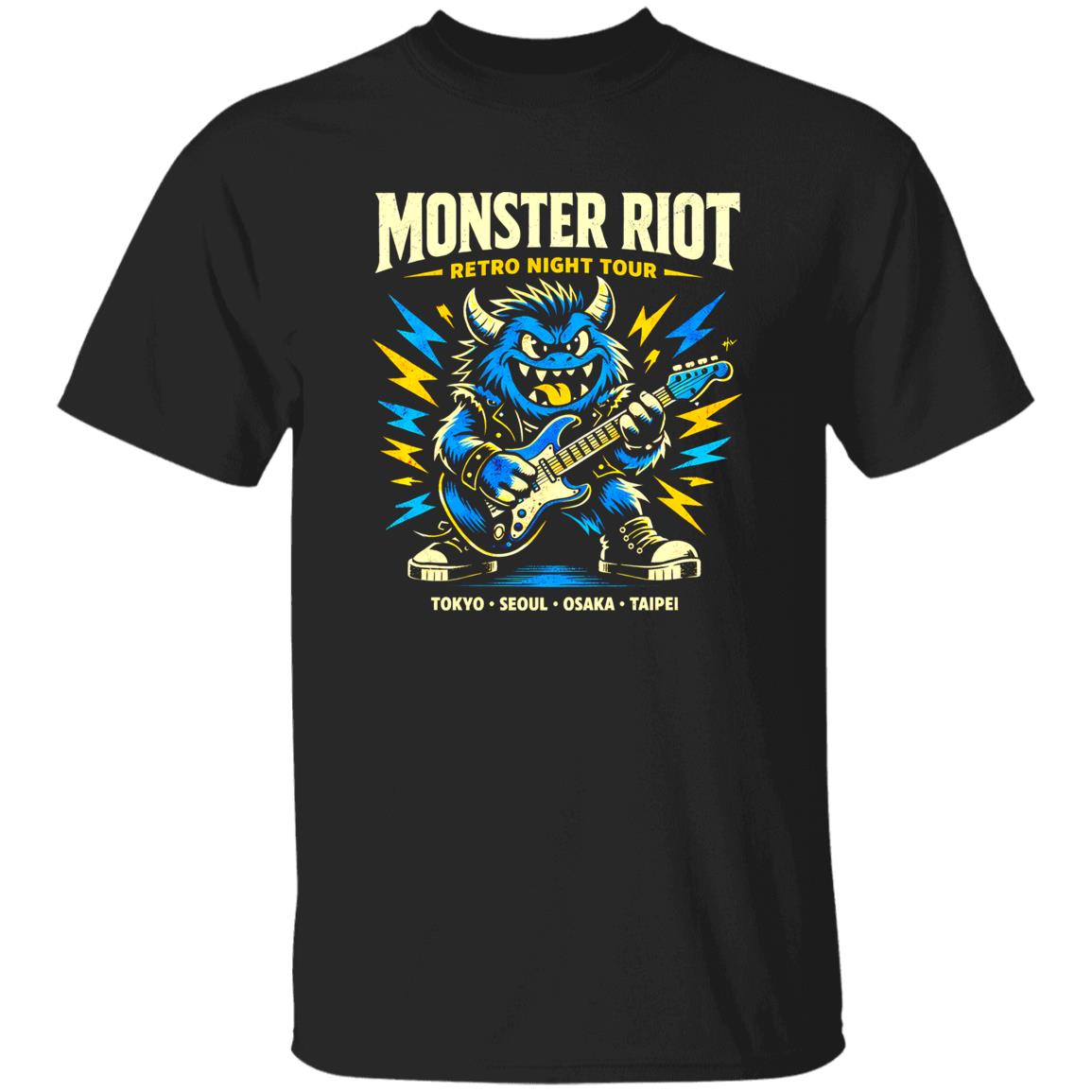 1049-9953-108618416 Monster Riot Neon Rock Tee Shirt With Underground Energy