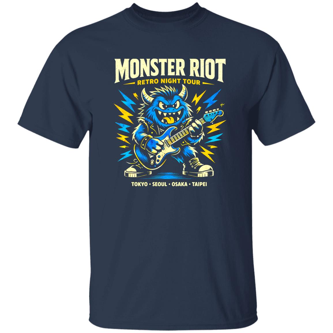 1049-9966-108618416 Monster Riot Neon Rock Tee Shirt With Underground Energy