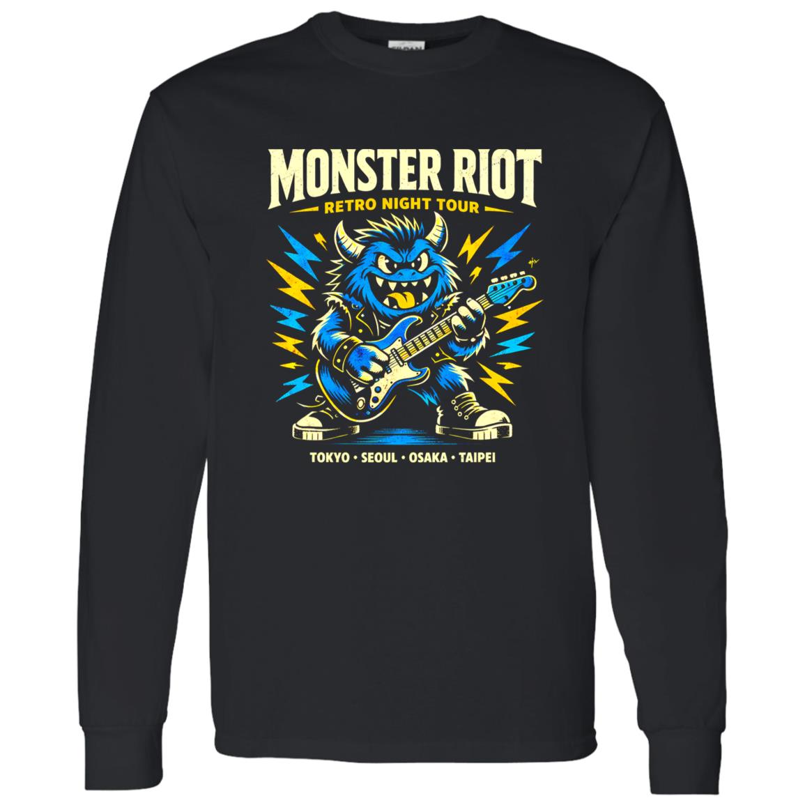 1062-10145-108618418 Monster Riot Neon Rock Tee Shirt With Underground Energy