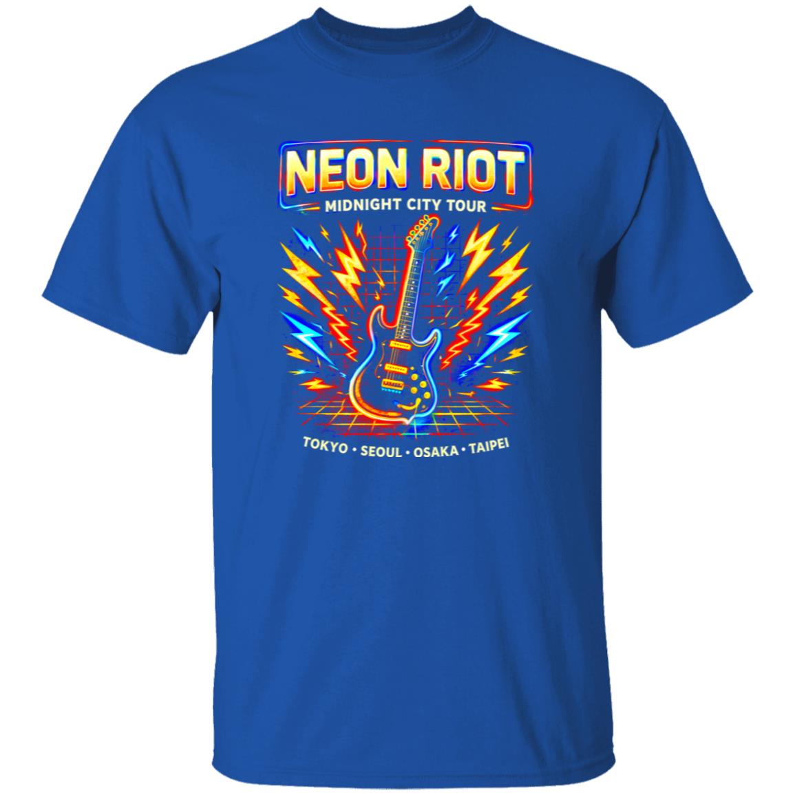 1049-9971-108618496 Neon Riot Synth Rock Band Tee Shirt