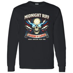 Midnight Riff Legion Rock Shirt With Bold Print Longevity