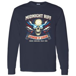 Midnight Riff Legion Rock Shirt With Bold Print Longevity