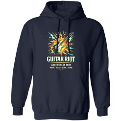 Neon Guitar Riot Rock Shirt With Bold Electric Energy