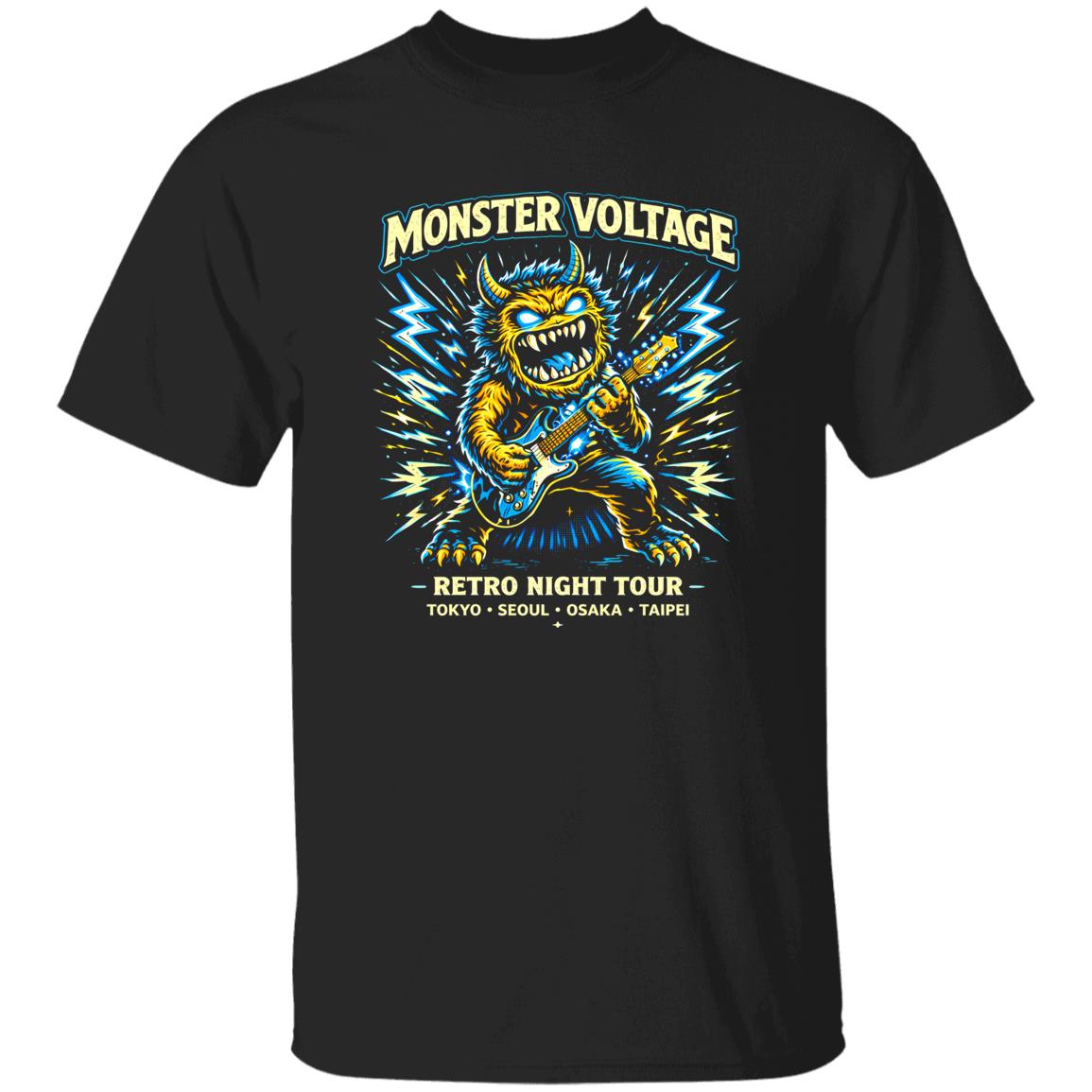 1049-9953-108618431 Monster Voltage Neon Rock Band Tee Shirt